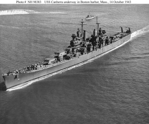 USS Canberra in 1943
