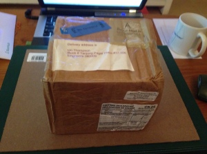 The package from Irregular that arrived in my mailbox today